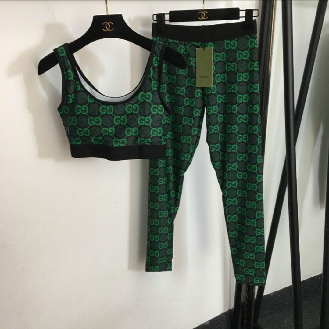 GG #Jersey Jacquard YogaSet (2Colors)
