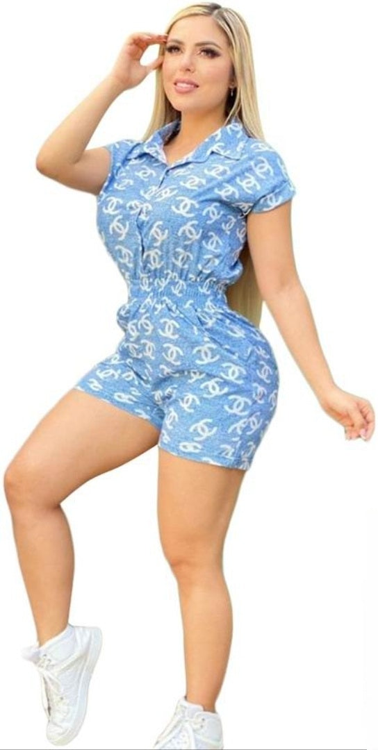 C #Interlocking Logo Romper