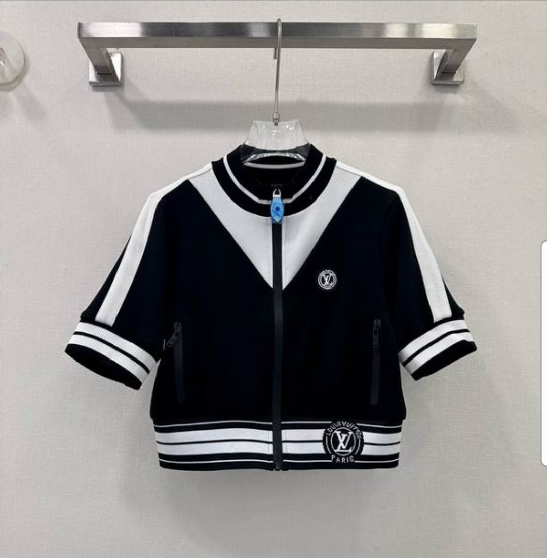LV #Signature Stripe Short Sleeve Jacket