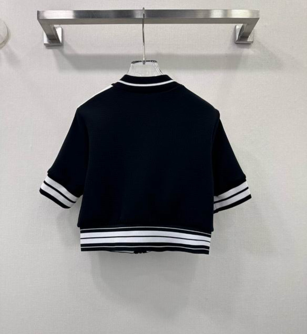 LV #Signature Stripe Short Sleeve Jacket