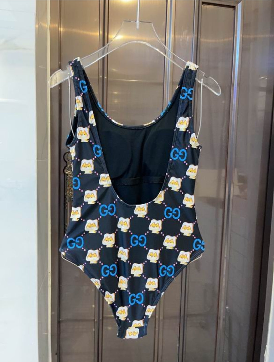 GG #Dog Bread Jacquard Swimsuit