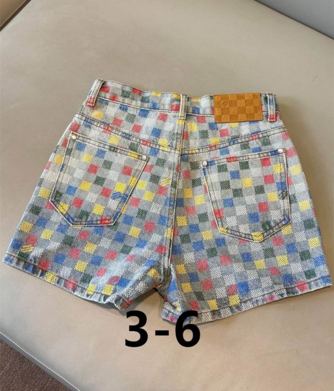 LV #Damier Denim Shorts