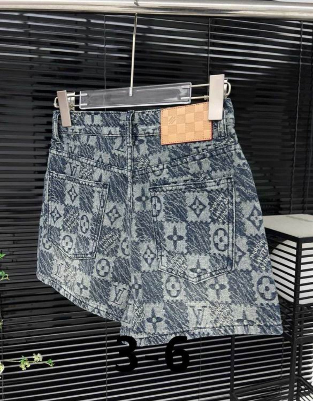 LV #Damier&Monogram Denim Shorts