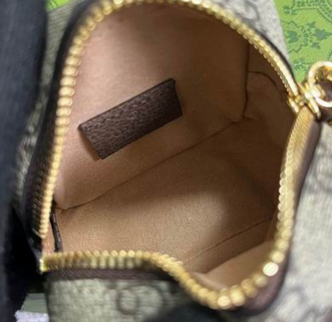 GG #Supreme Mini Coin Bag& Strawberry Keychain