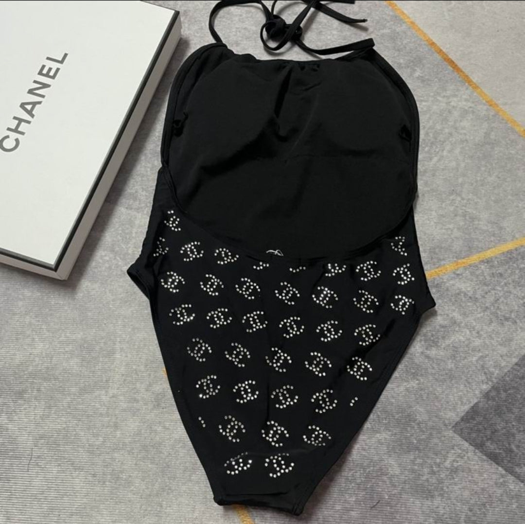 C #Logo Pearl Swimsuit