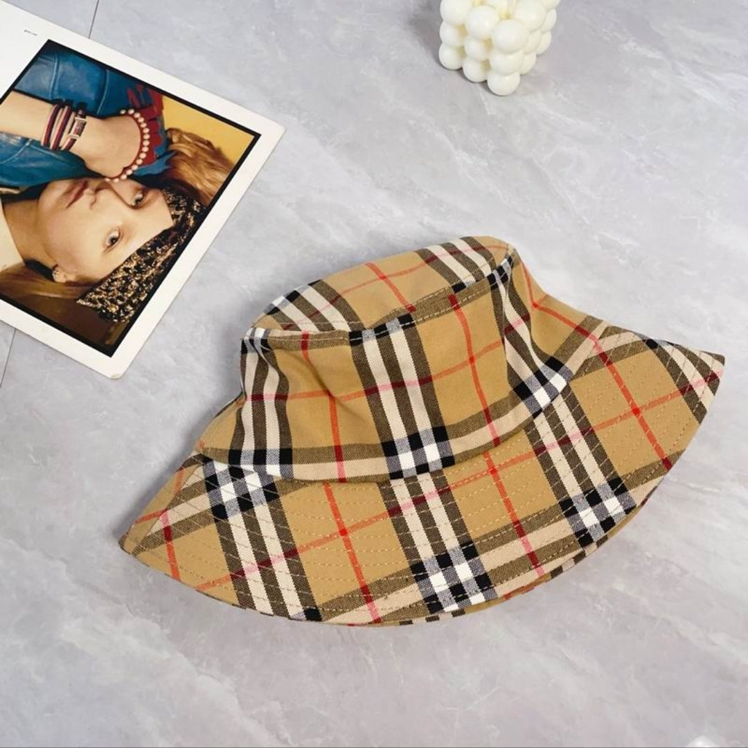 Bur #Check Bucket Hat