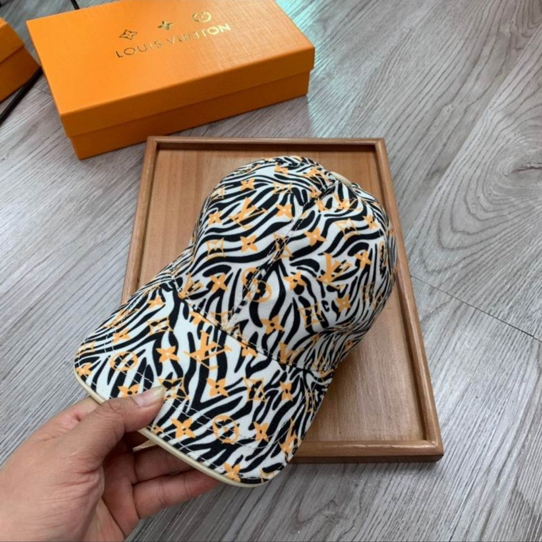 LV #Zebra Orange Monogram Cap