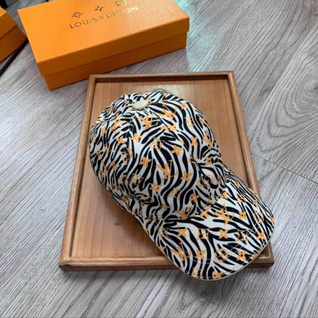 LV #Zebra Orange Monogram Cap