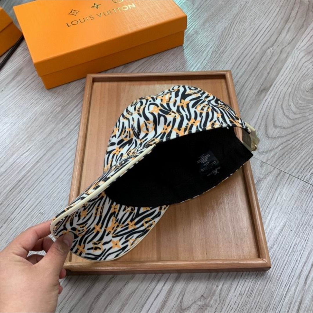 LV #Zebra Orange Monogram Cap