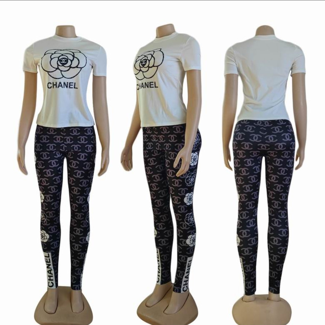 C #Rose Leggings Set