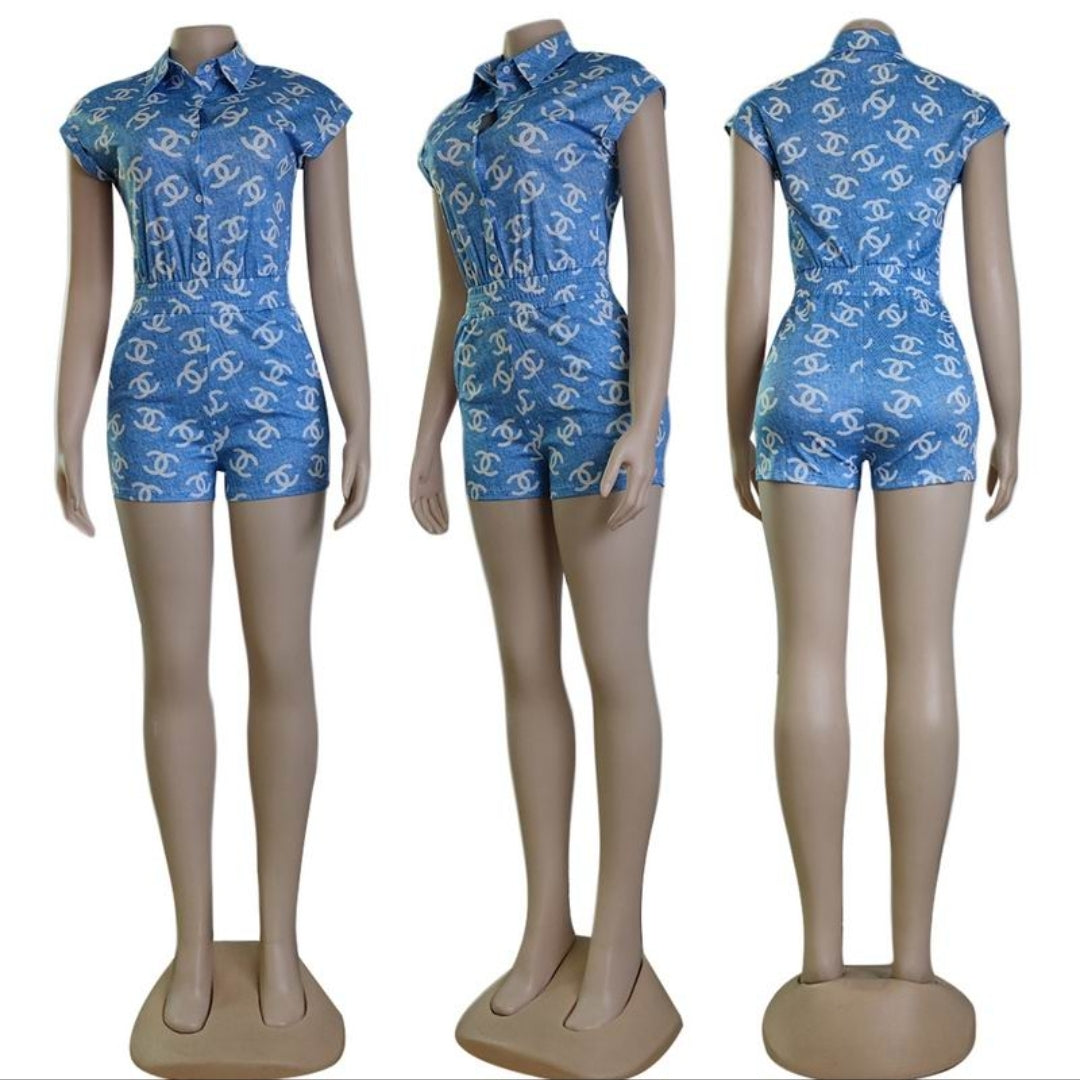C #Interlocking Logo Romper