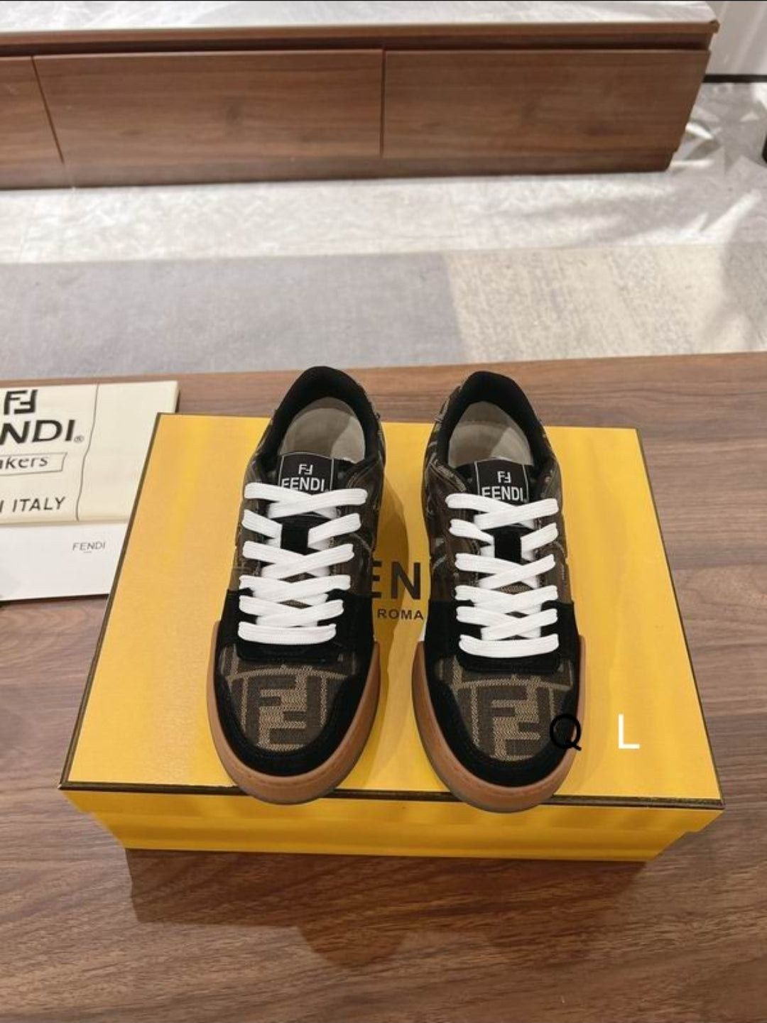 FF #Zucca Monogram Panelled Sneaker