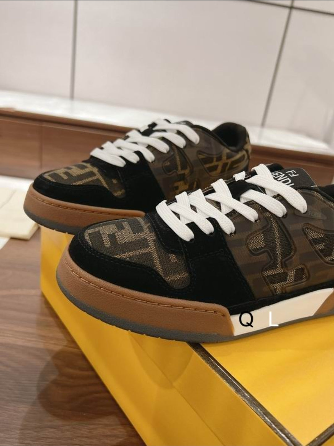 FF #Zucca Monogram Panelled Sneaker