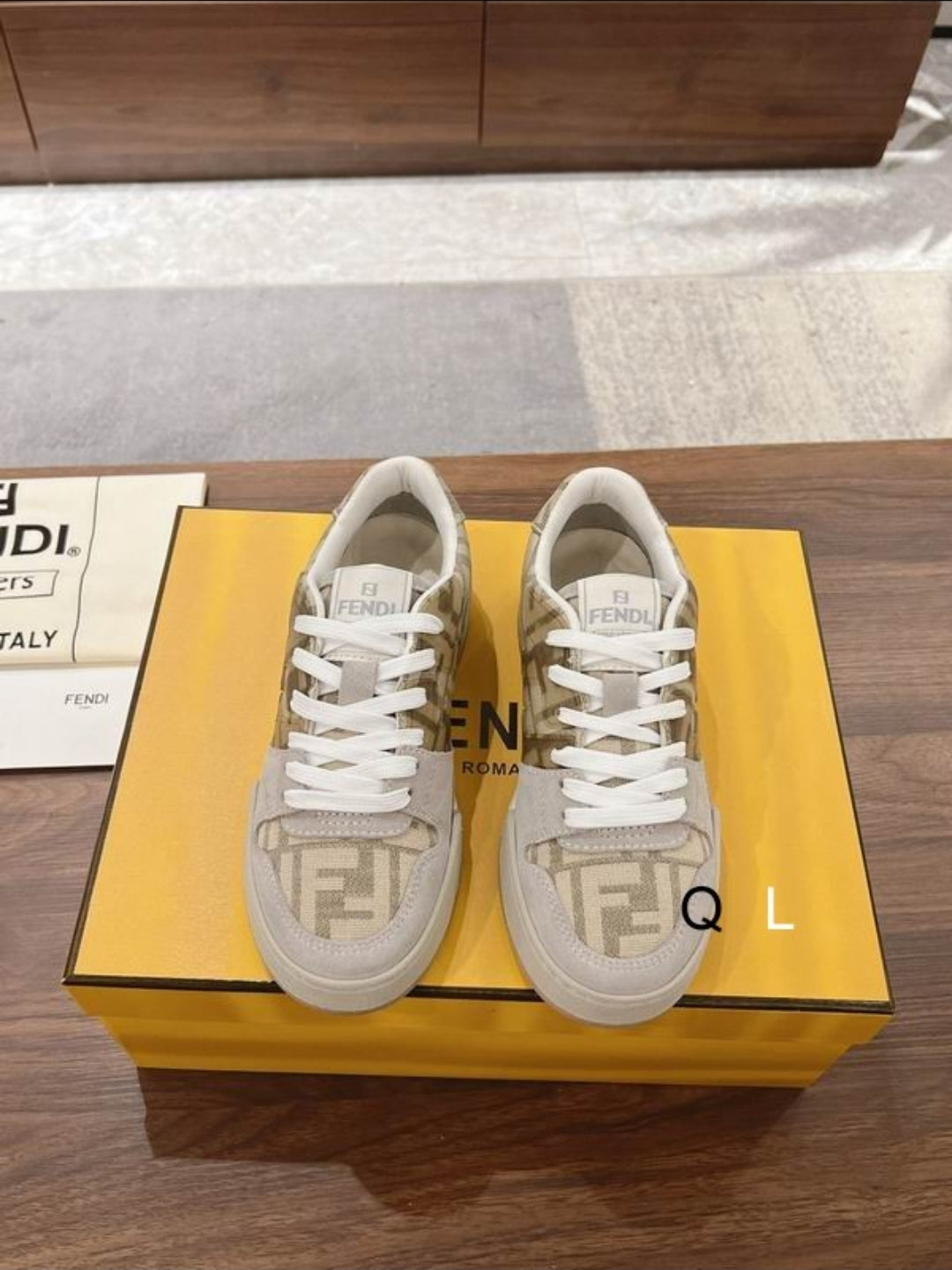 FF #Zucca Monogram Panelled Sneaker