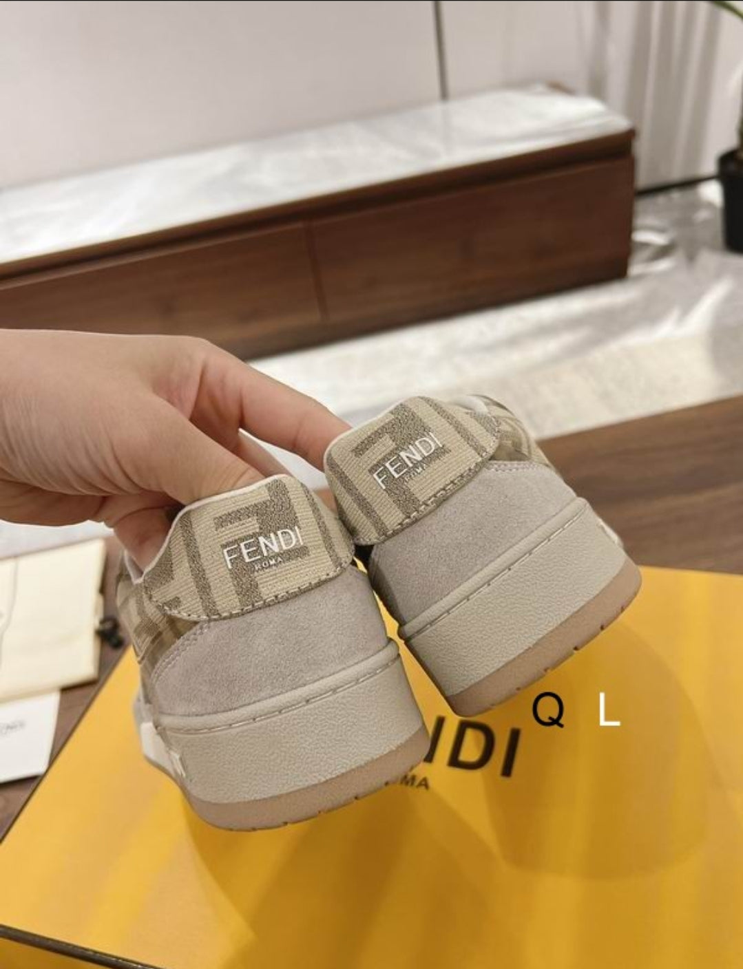 FF #Zucca Monogram Panelled Sneaker