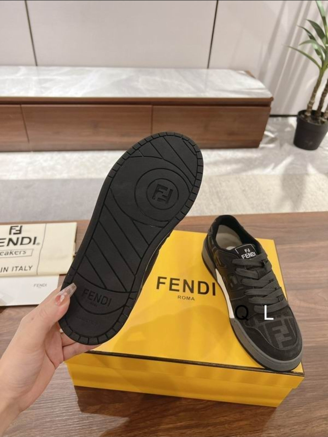 FF #Zucca Monogram Panelled Sneaker