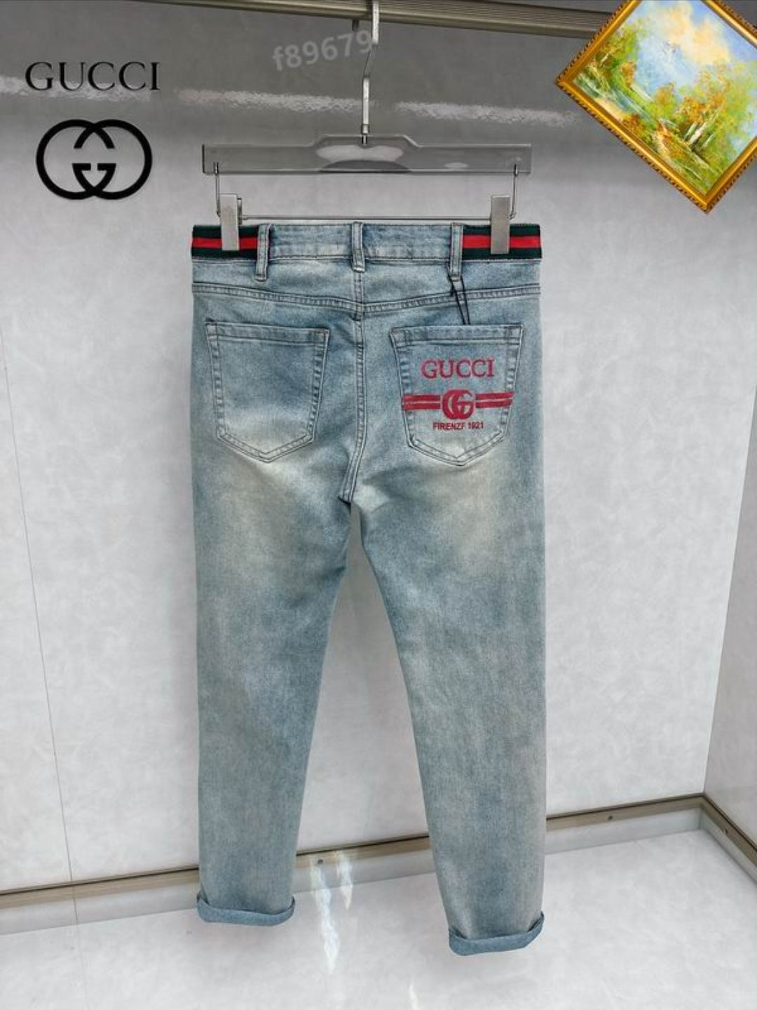 GG #Denim Web Pants