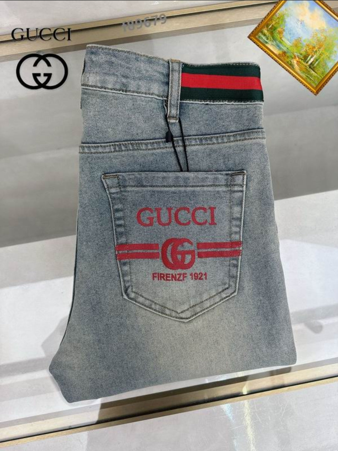 GG #Denim Web Pants