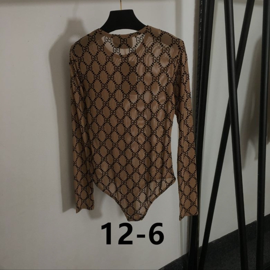 GG #Sheer Lace Bodysuit