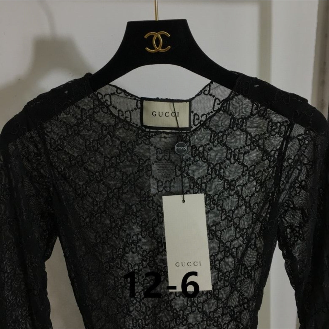GG #Sheer Lace Bodysuit