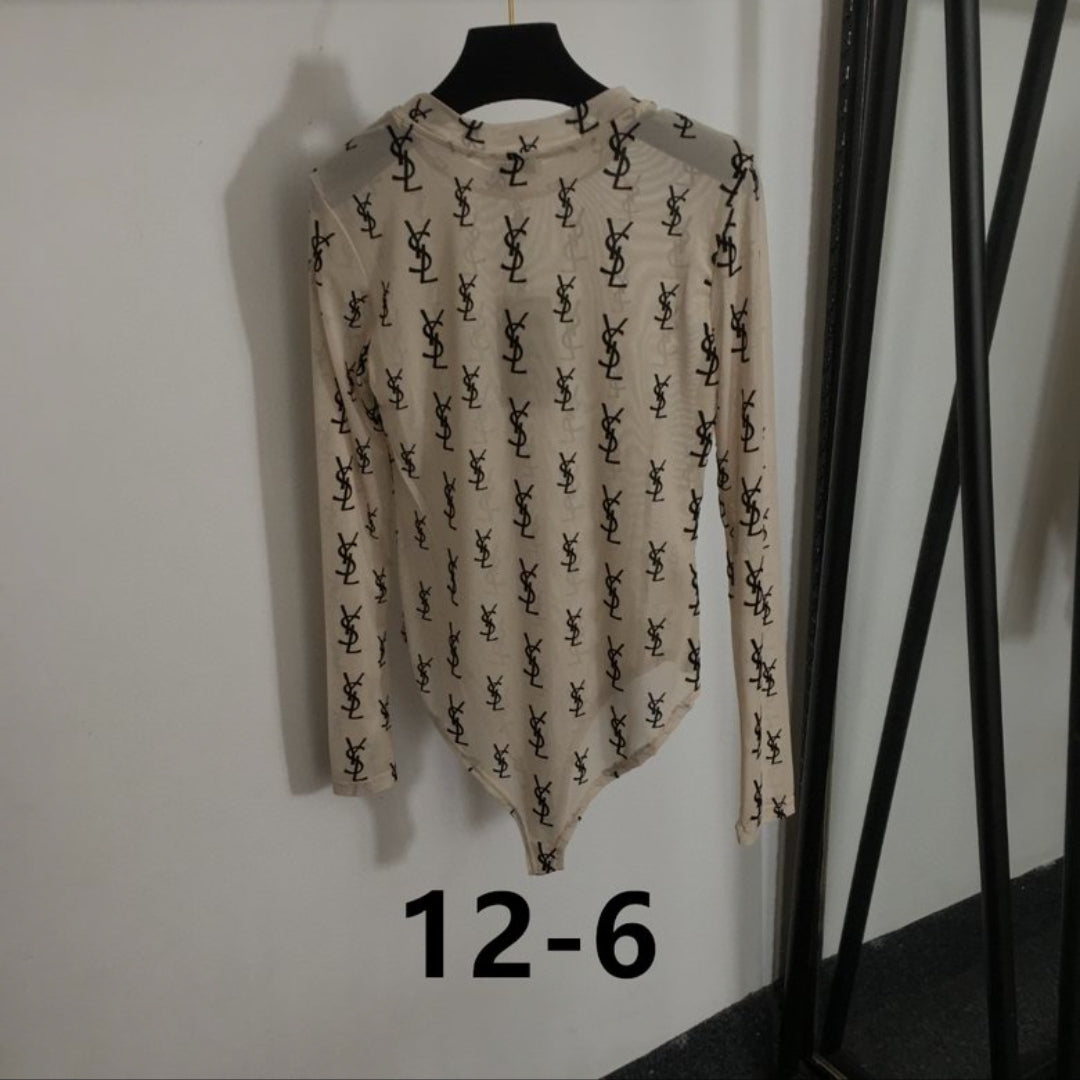 YSL #Logo Bodysuit