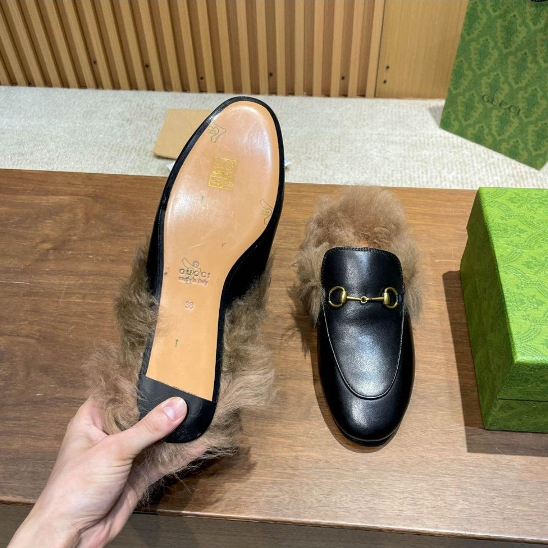 GG #Princeton Fur Mules (women)