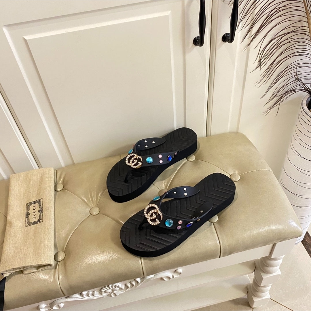 GG #Embellished Double G Sandali