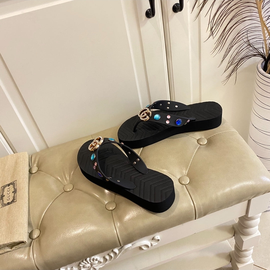 GG #Embellished Double G Sandali