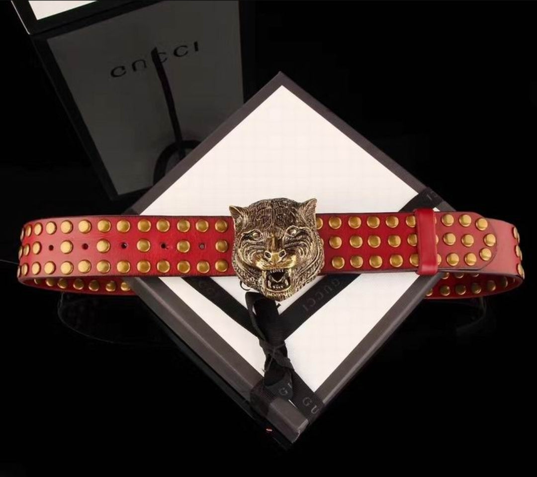 GG #Feline Studded Belt (38m)