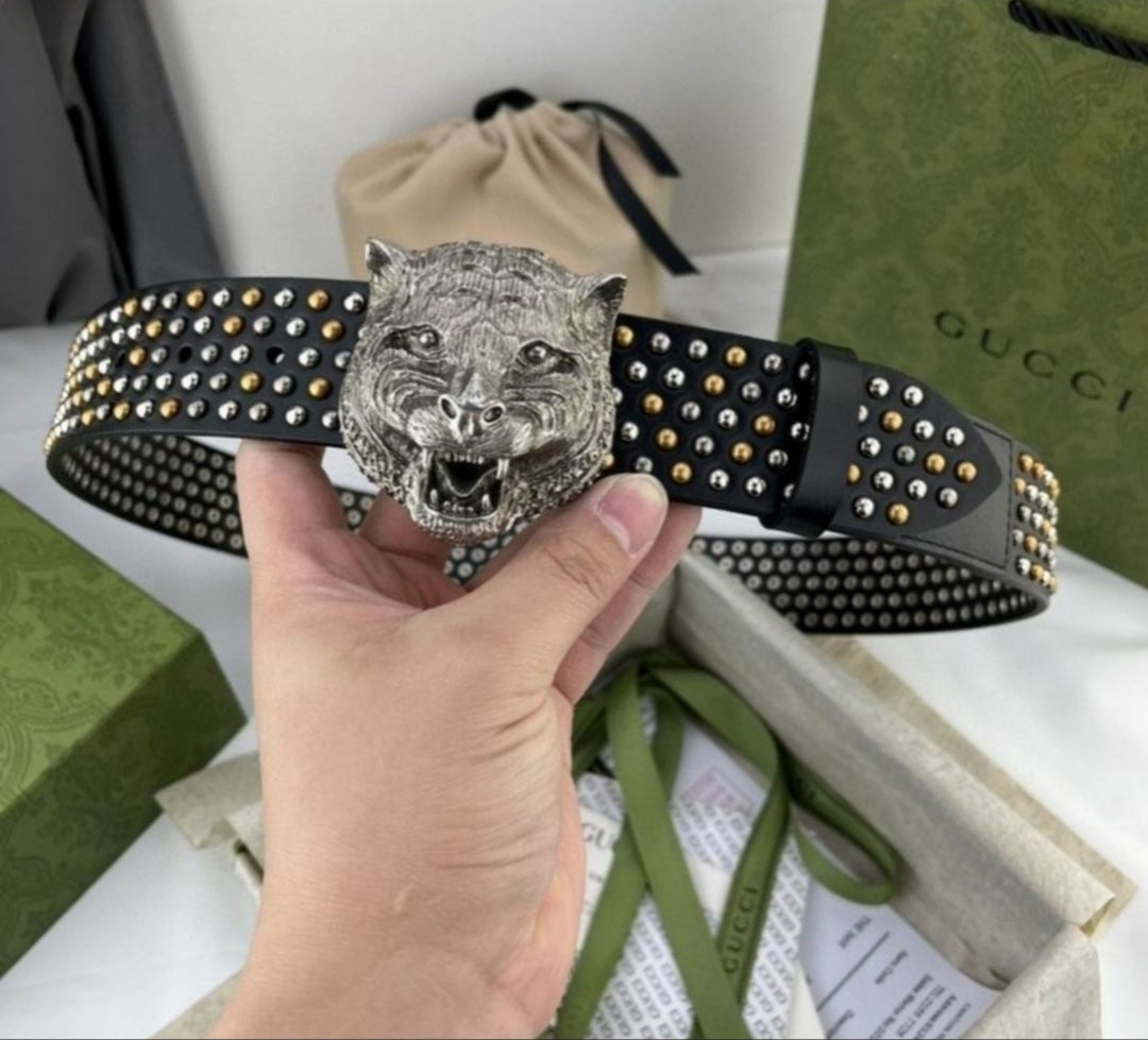 GG #Feline Studded Belt (38m)