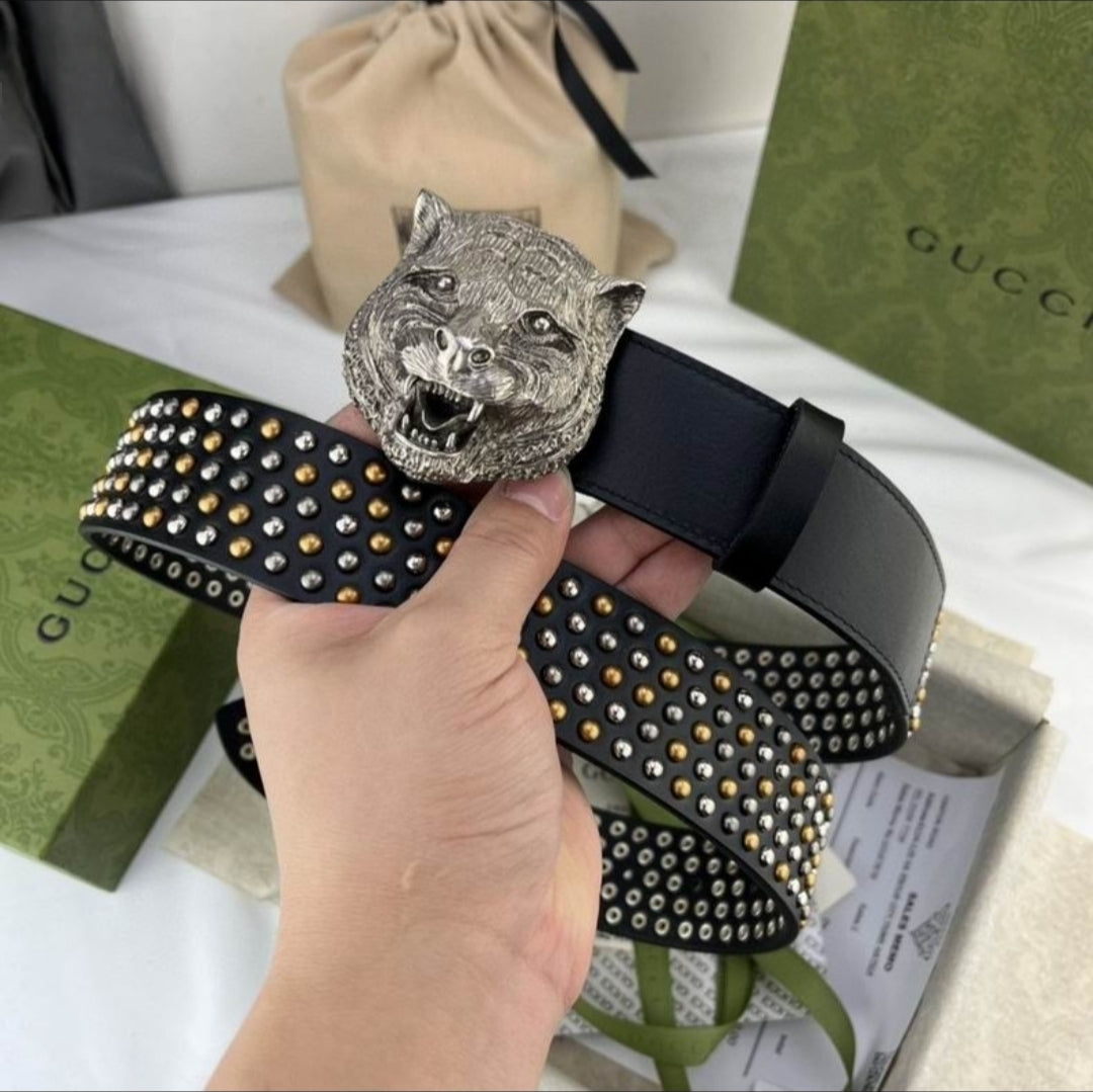 GG #Feline Studded Belt (38m)