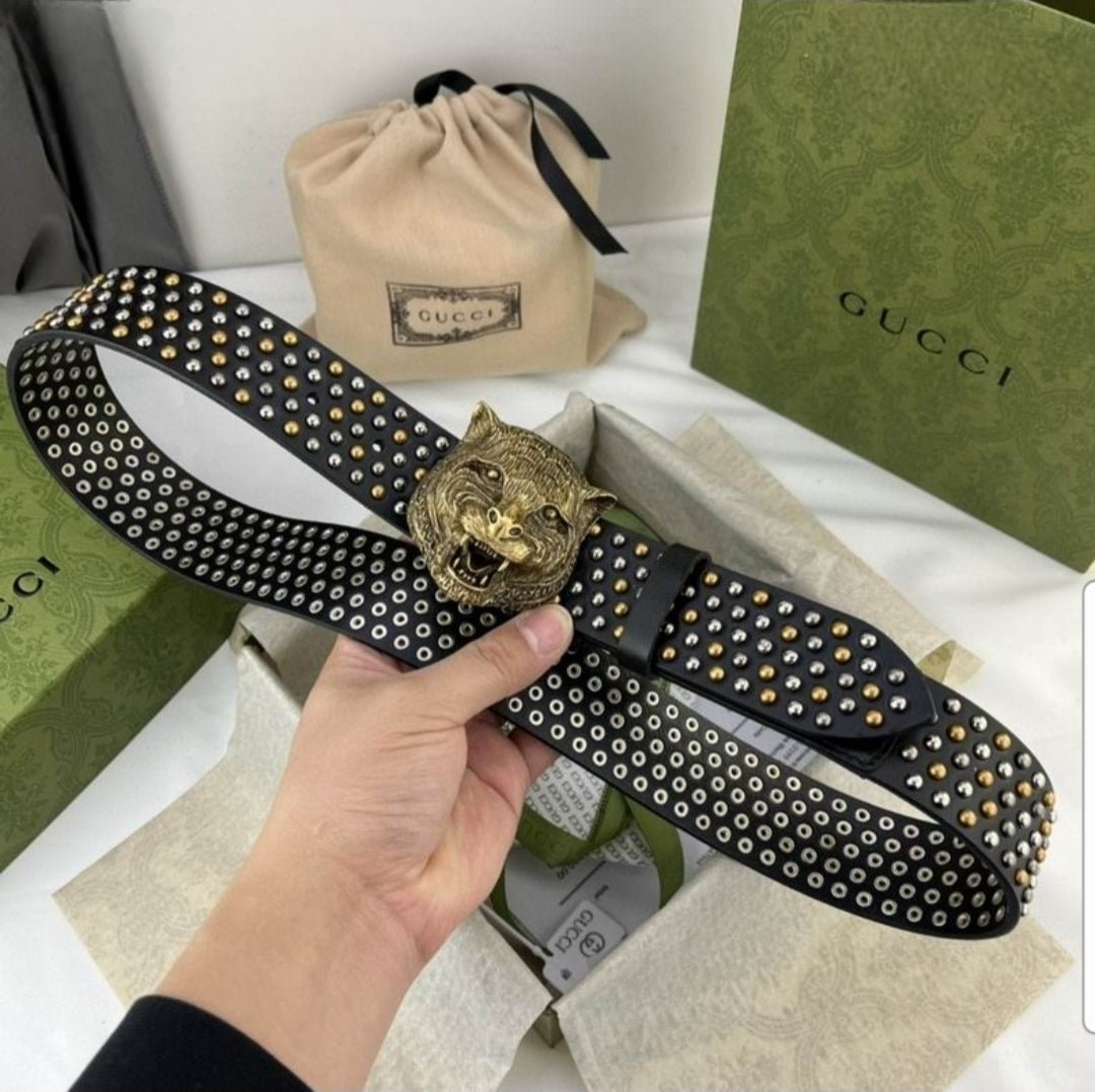 GG #Feline Studded Belt (38m)
