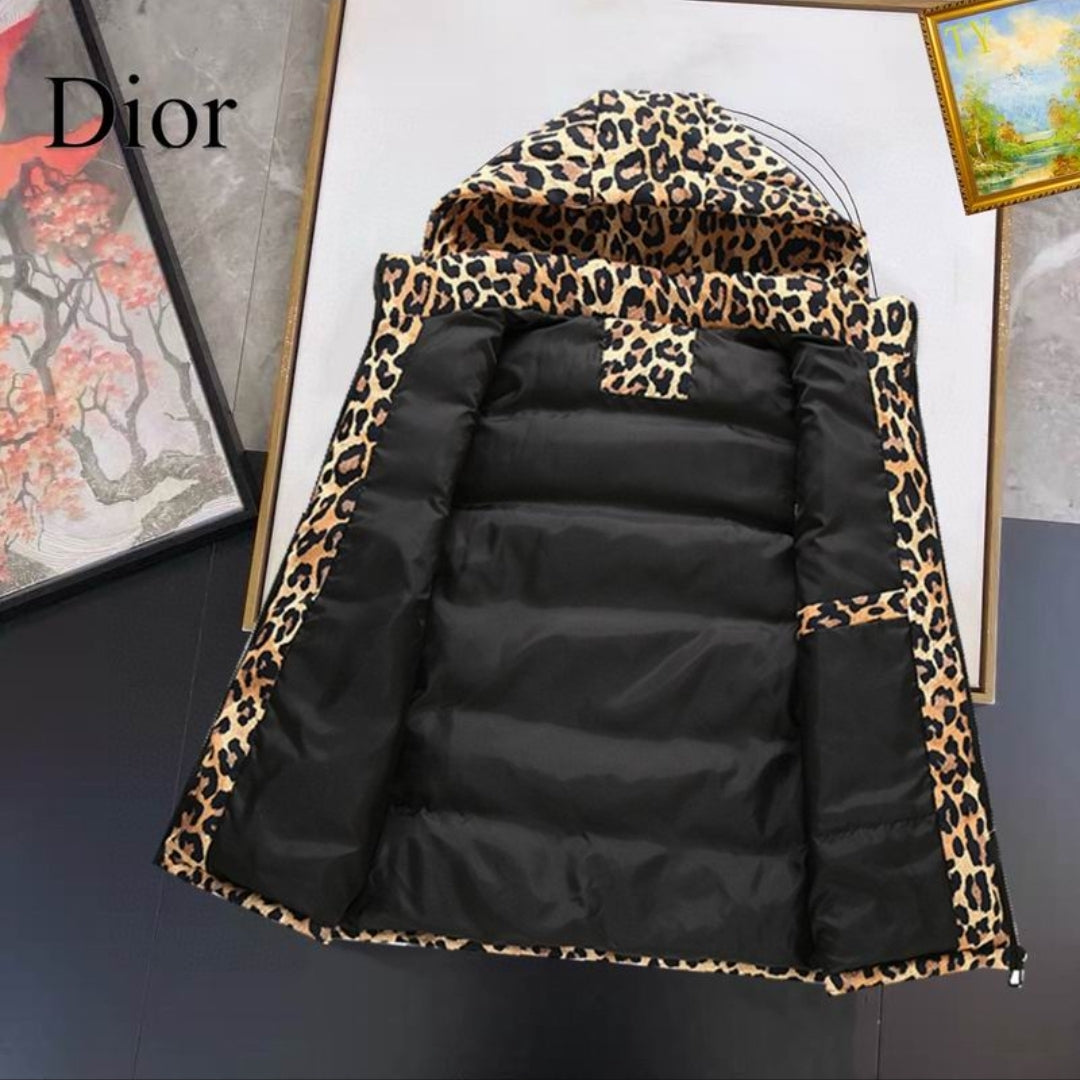 CD #Leopard Puffer Vest