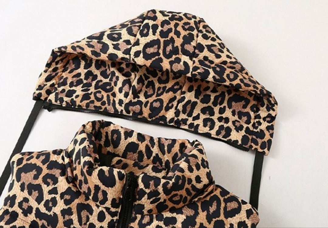 CD #Leopard Puffer Vest
