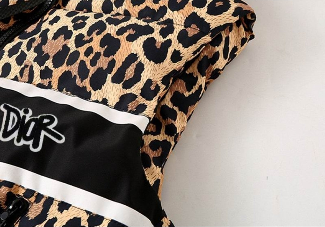 CD #Leopard Puffer Vest
