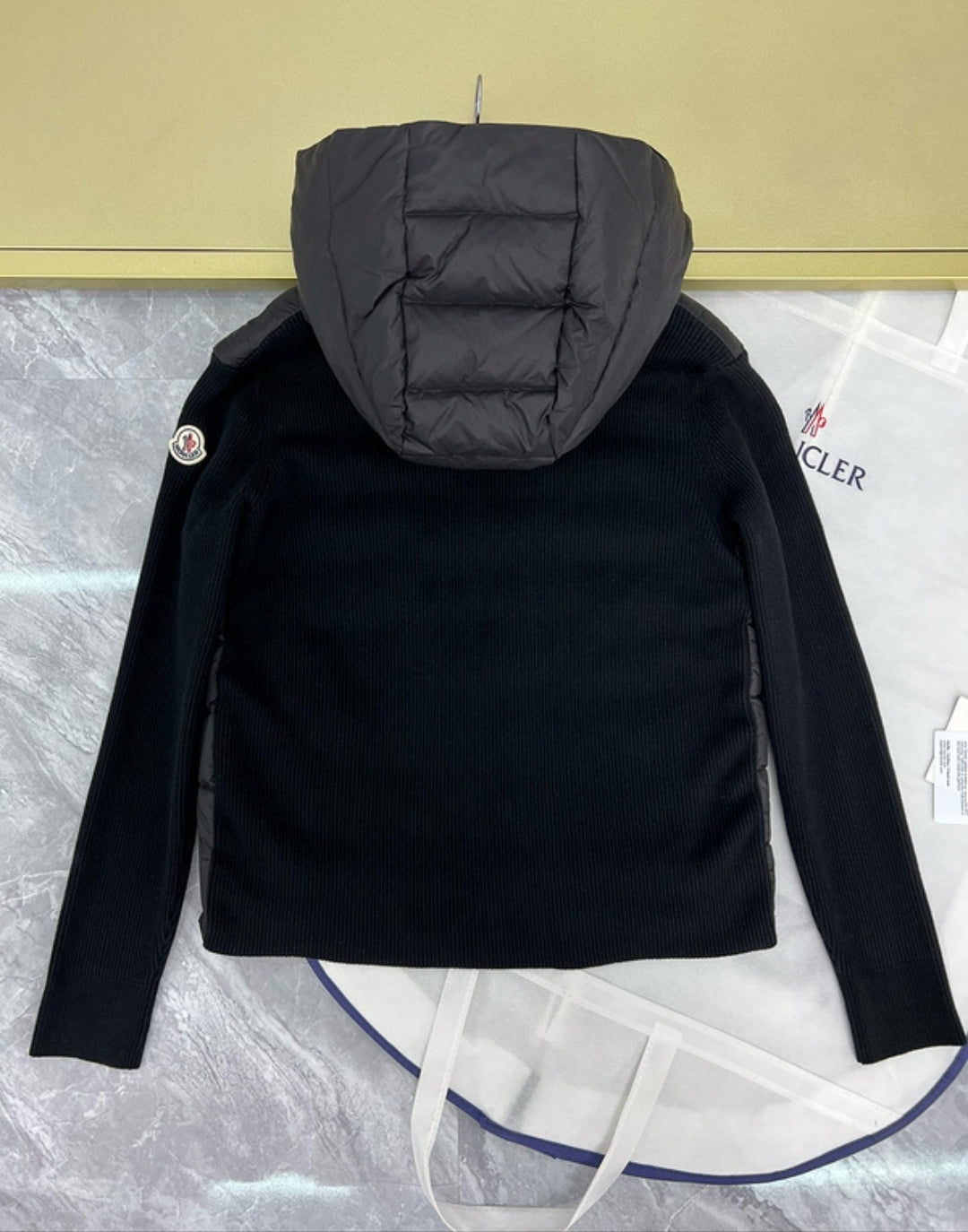 MC #Quilted Down & Knit Cardigan