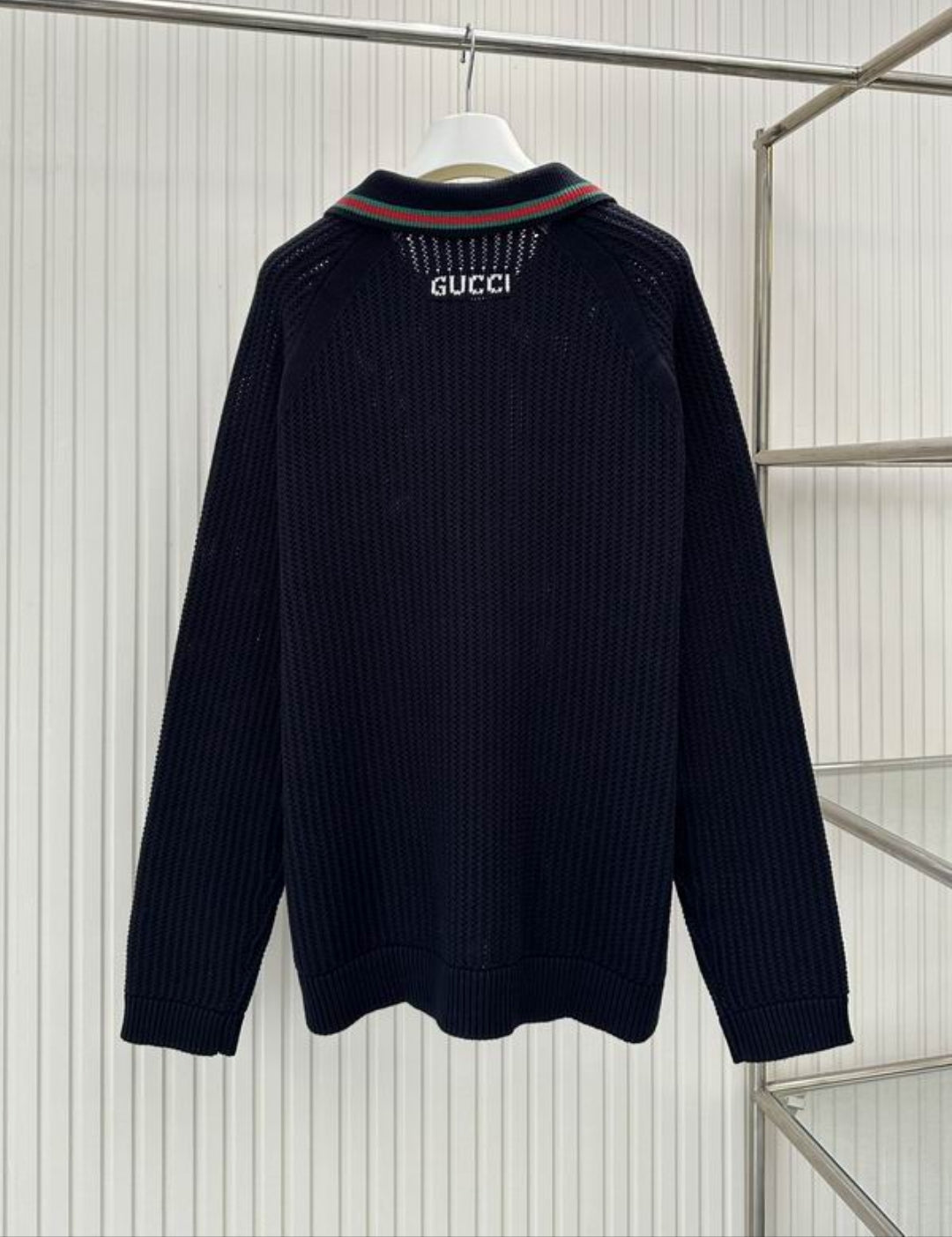 GG #Web Cotton Knit Long Sleeve