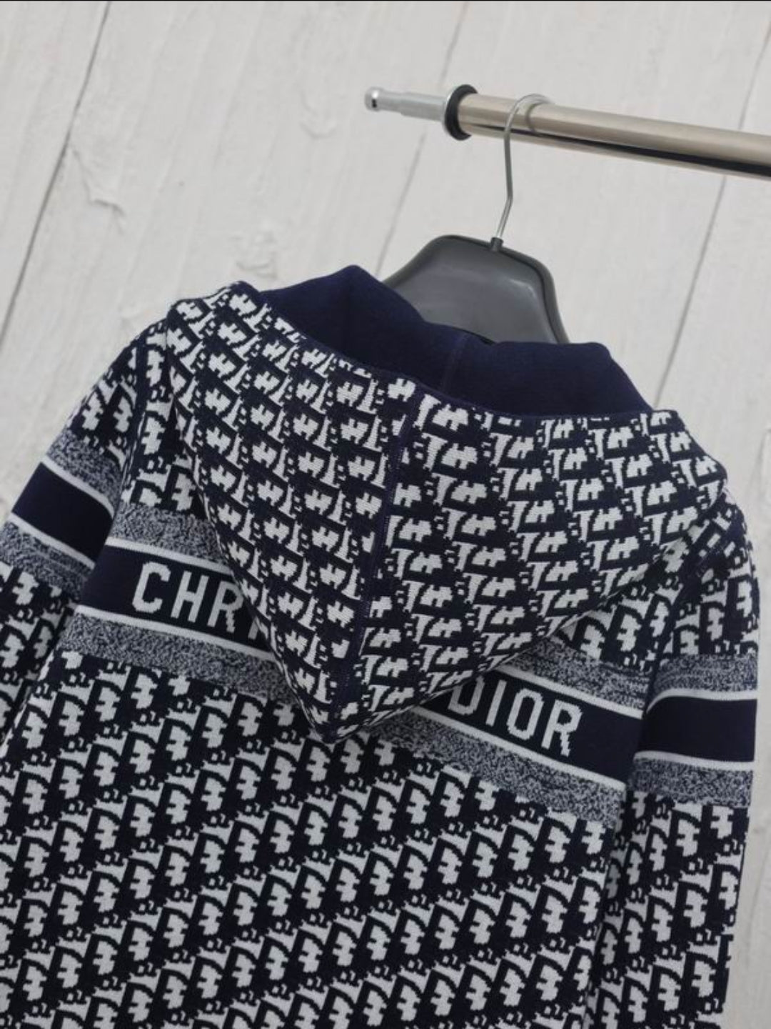 CD #Oblique Reversible Zipped Hoodie