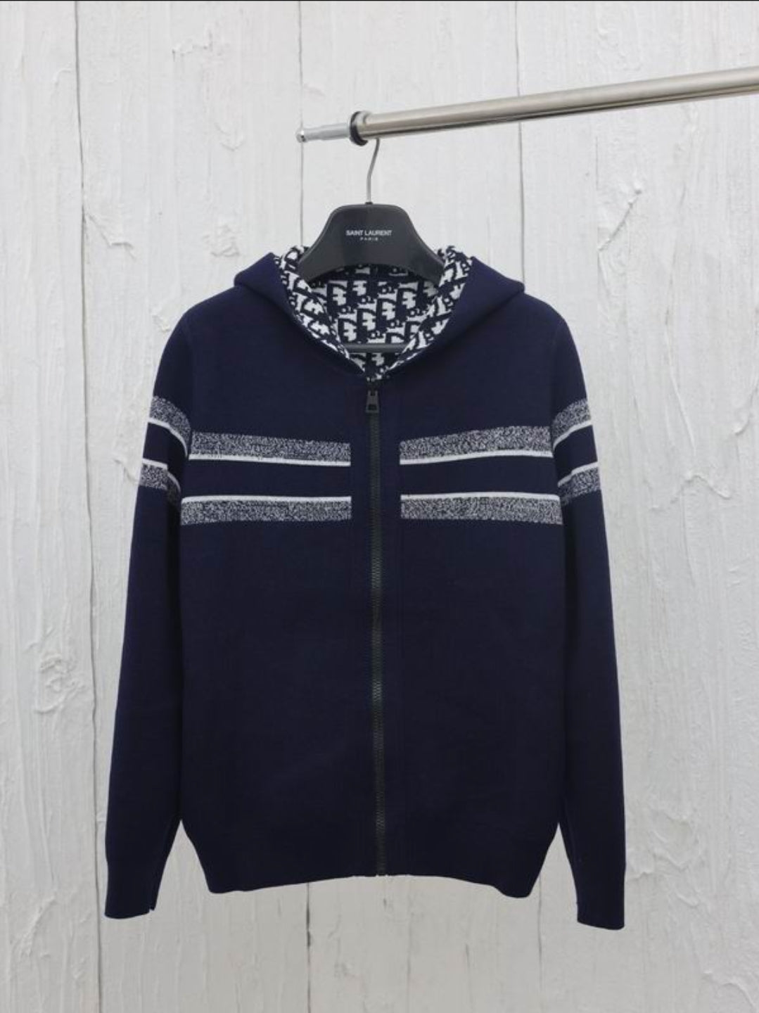 CD #Oblique Reversible Zipped Hoodie