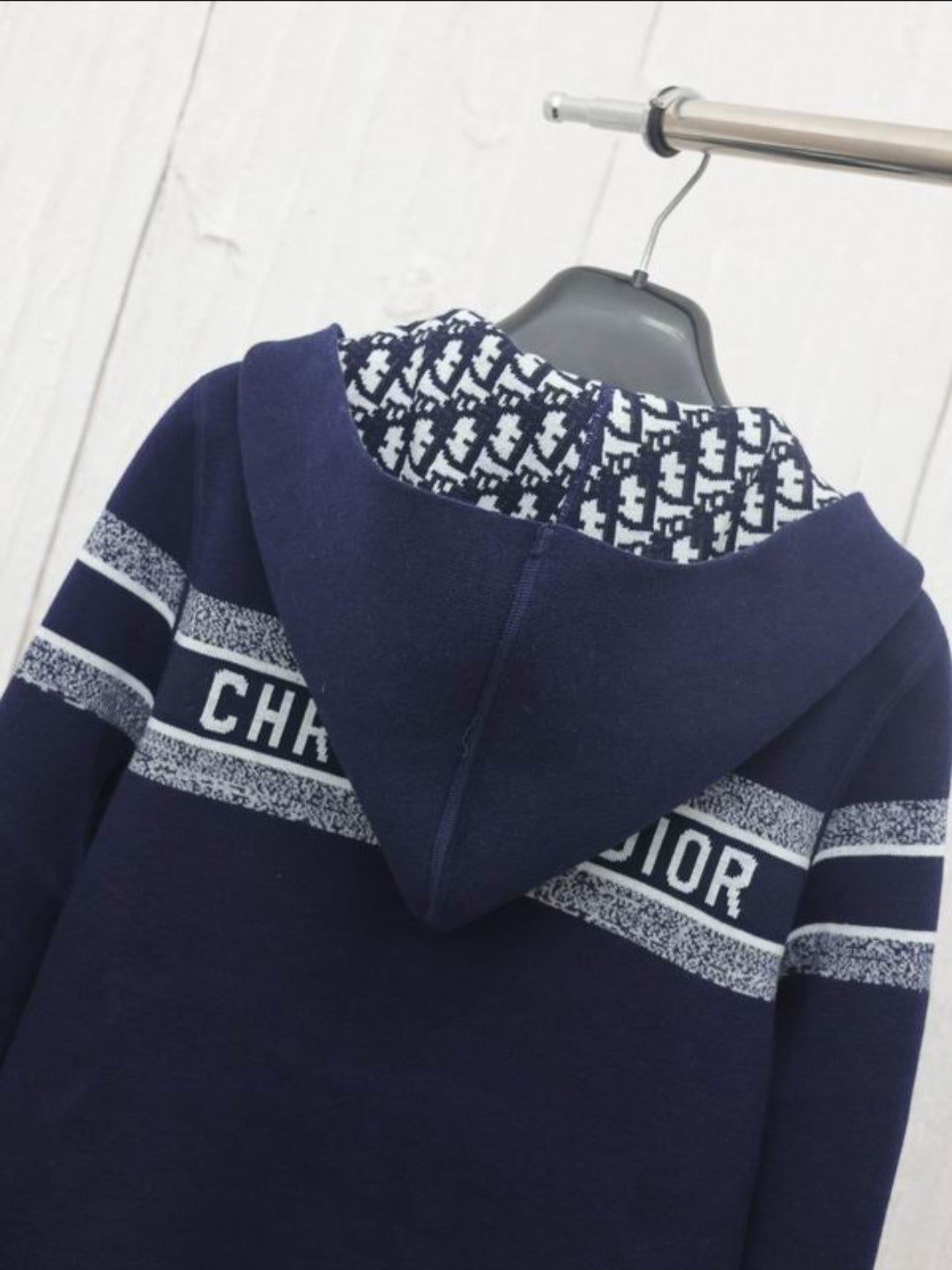 CD #Oblique Reversible Zipped Hoodie