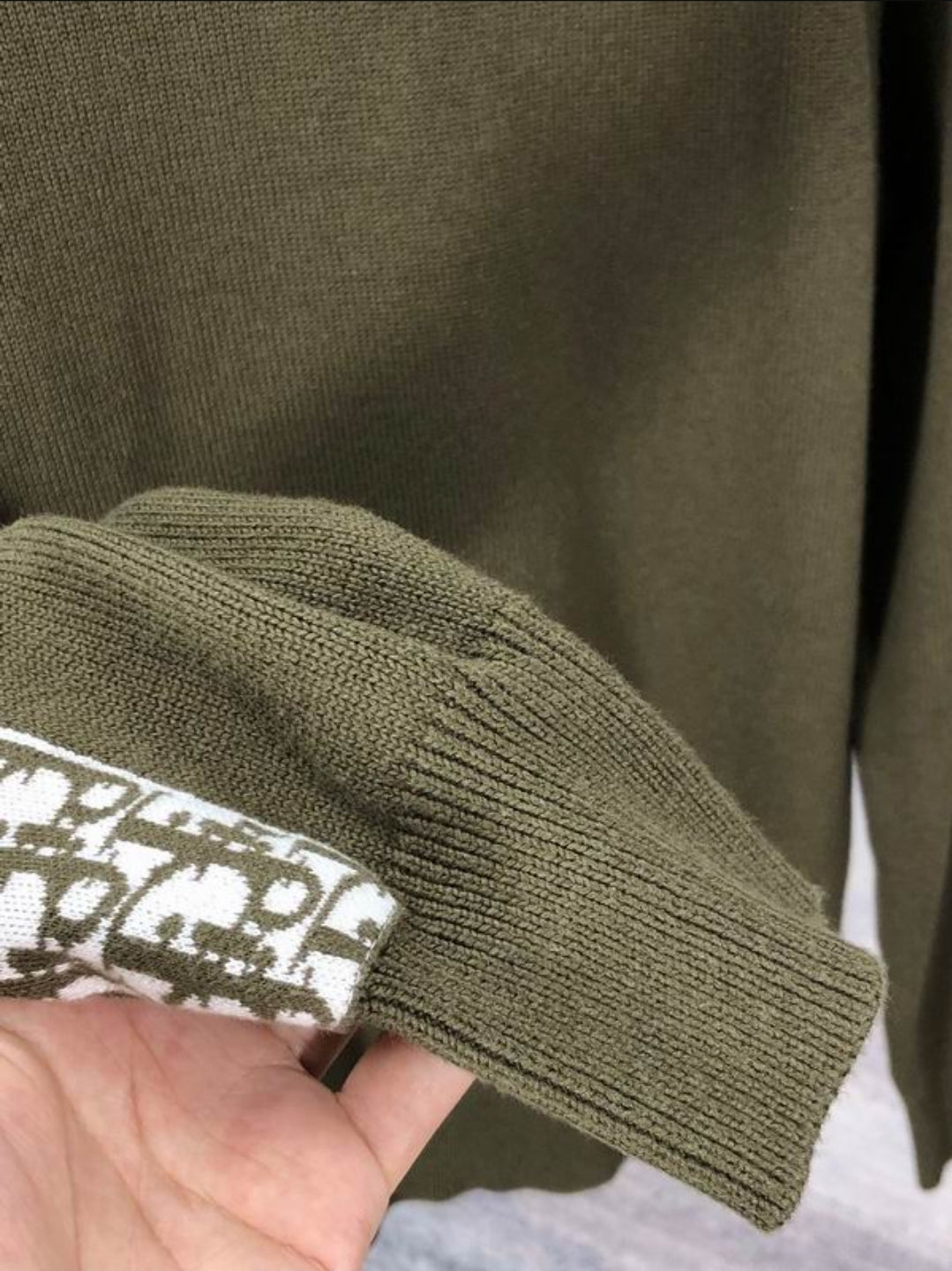 CD #Oblique Crew Neck Sweater