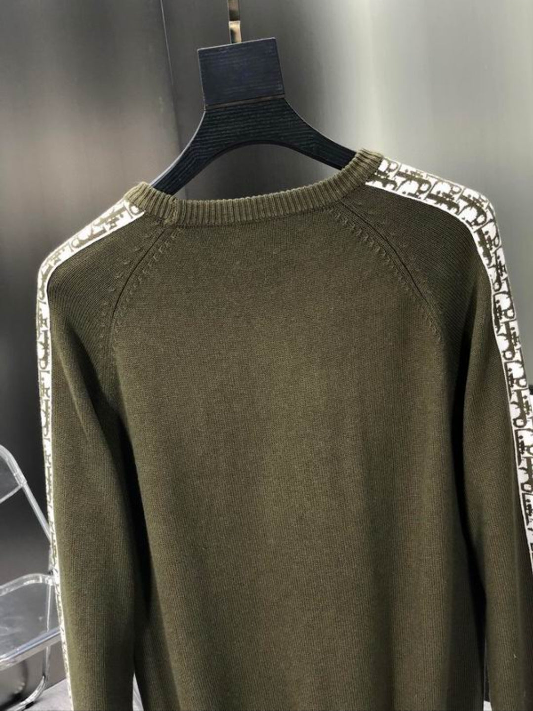 CD #Oblique Crew Neck Sweater