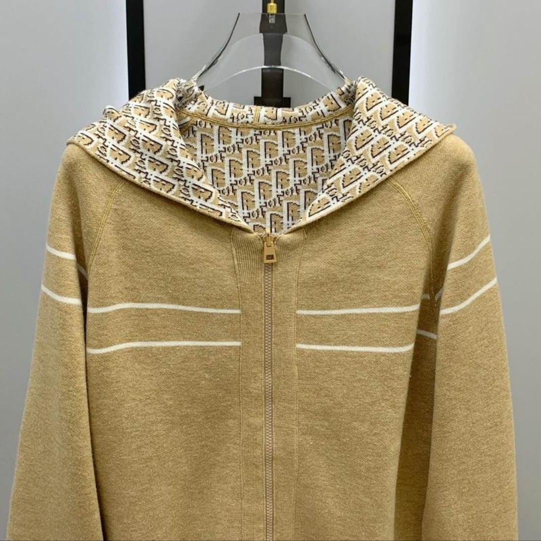 CD #Oblique Reversible Zipped Hoodie