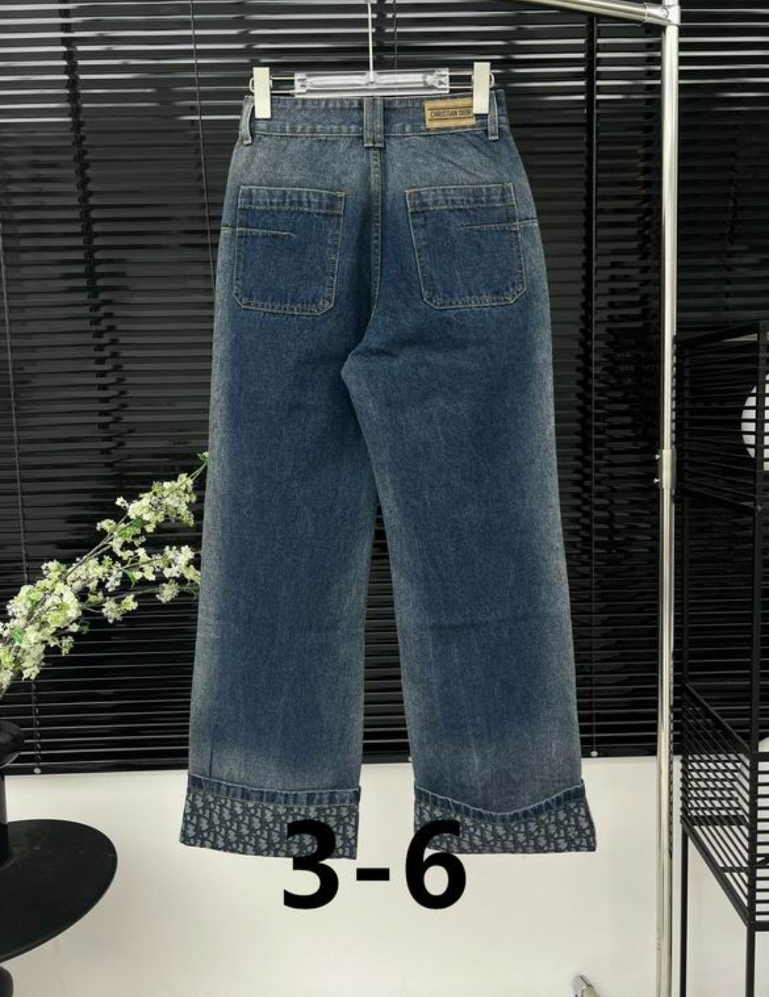 CD #Oblique Interior Flare Jeans