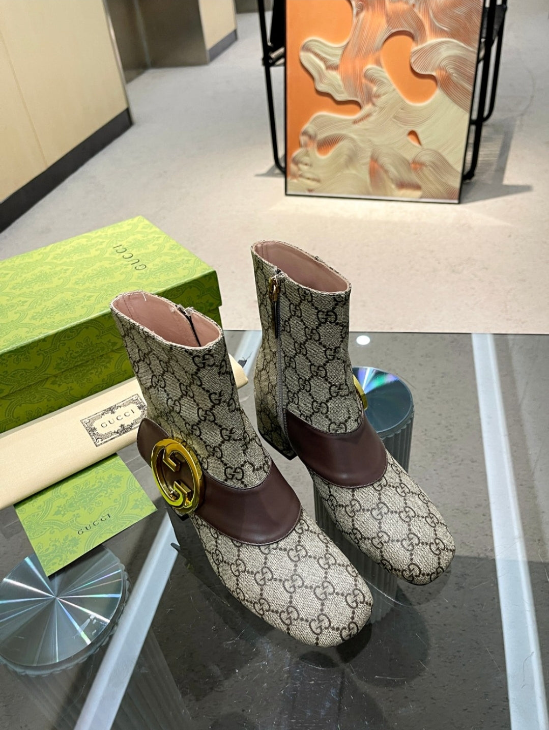 GG #Supreme Zipper Boots