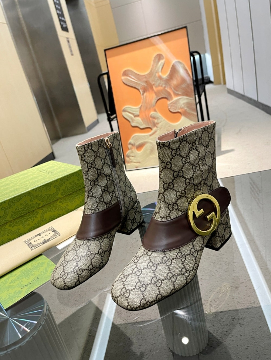 GG #Supreme Zipper Boots