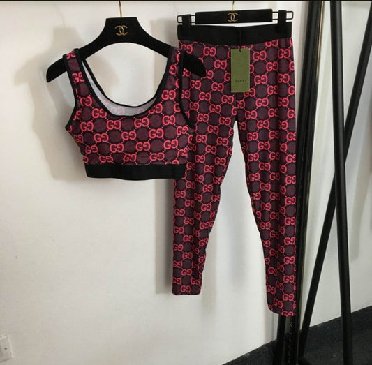 GG #Jersey Jacquard YogaSet (2Colors)