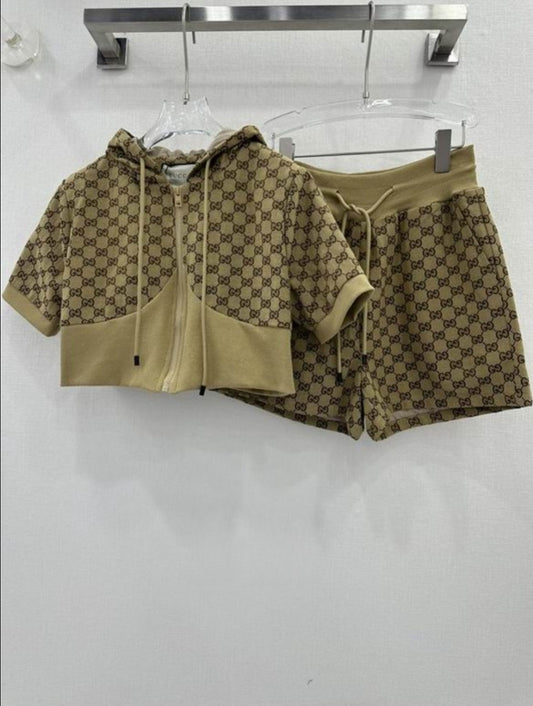 GG #HoodieShorts Set