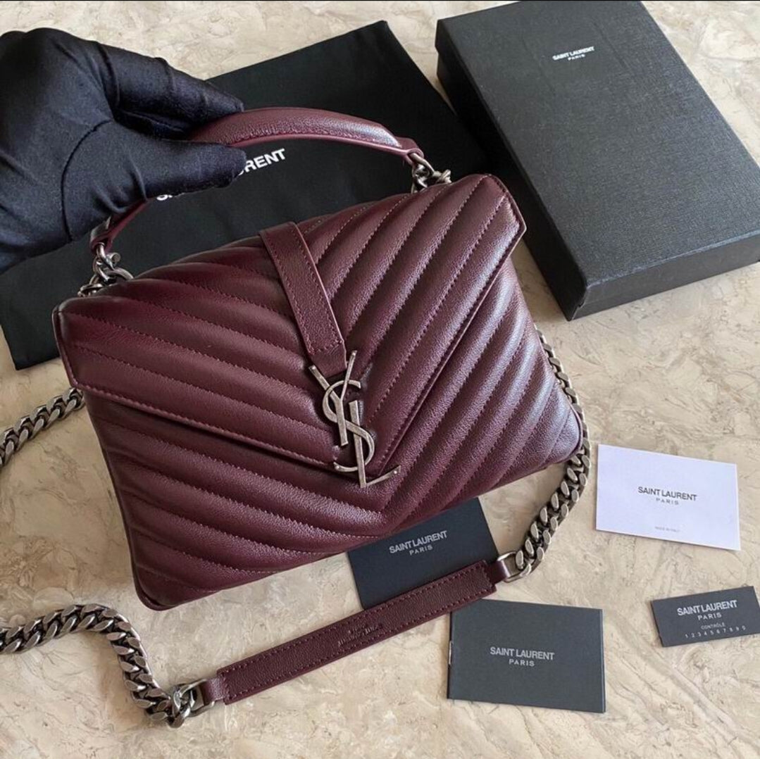 YSL #Envelope Burgundy