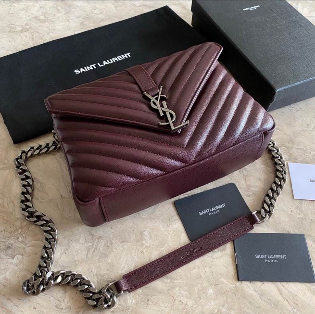 YSL #Envelope Burgundy